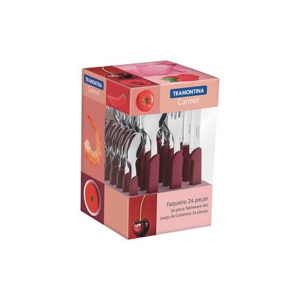 Tramontina Carmel 24-Piece Flatware Set with Stainless Steel