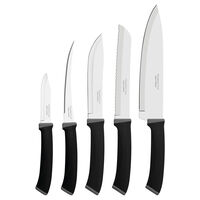Jogo de Facas Tramontina Felice com L&acirc;minas de A&ccedil;o Inox e Cabos em Polipropileno Preto 5 Pe&ccedil;as Cor Preto - SKU 23499078 - 1 image number 0