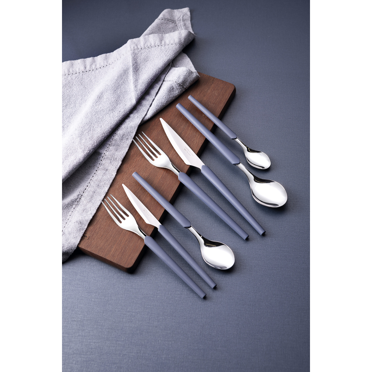 Faqueiro Tramontina Obelline com L&acirc;minas em A&ccedil;o Inox e Cabos de Polipropileno Azul Boreal 42 Pe&ccedil;as Cor Azul - SKU 23599132 - 13 image number 12