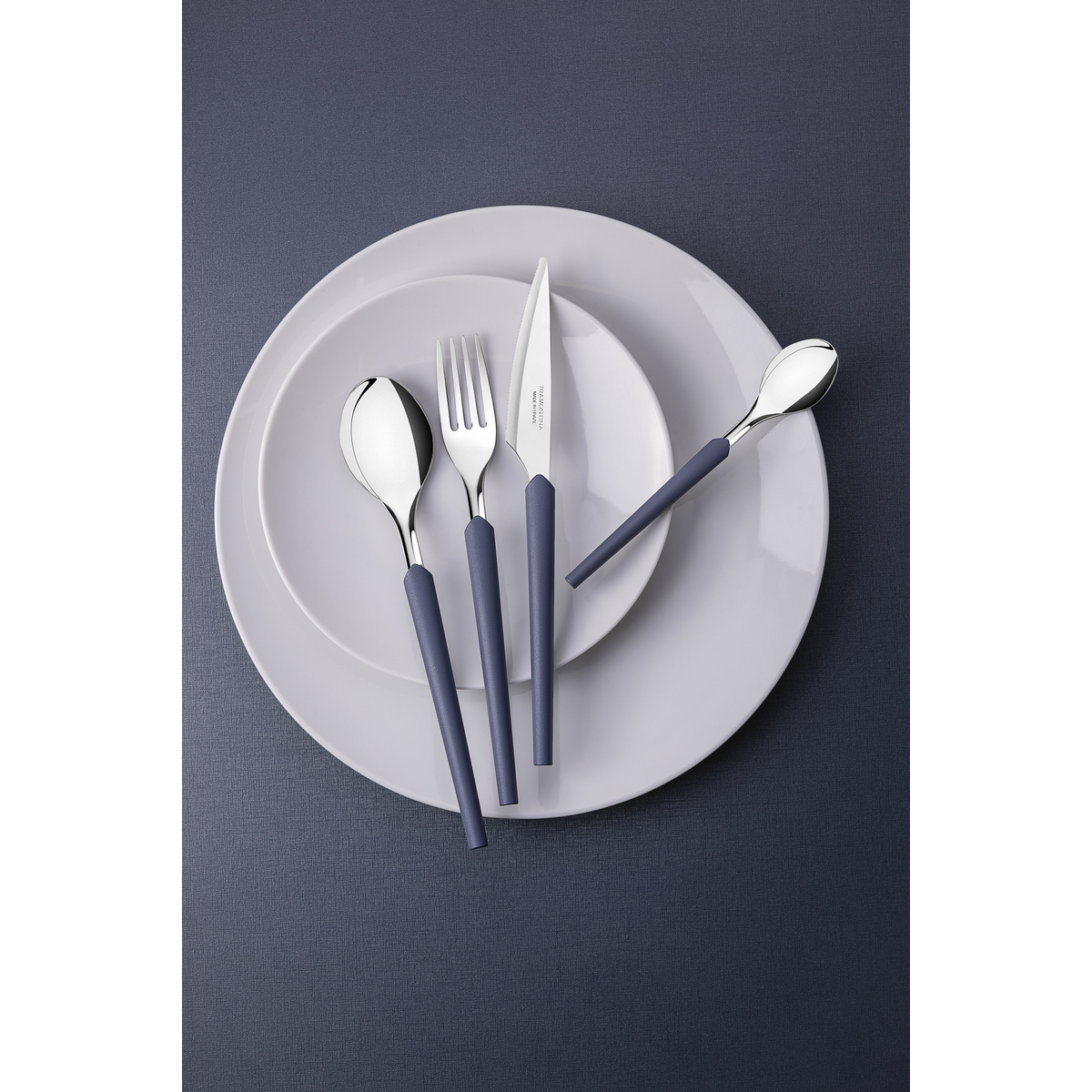 Faqueiro Tramontina Obelline com L&acirc;minas em A&ccedil;o Inox e Cabos de Polipropileno Azul Boreal 42 Pe&ccedil;as Cor Azul - SKU 23599132 - 14 image number 13