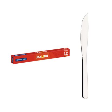 Faca para Churrasco Tramontina Malibu em A&ccedil;o Inox 4" Cor Inox - SKU 23730004 - 1
