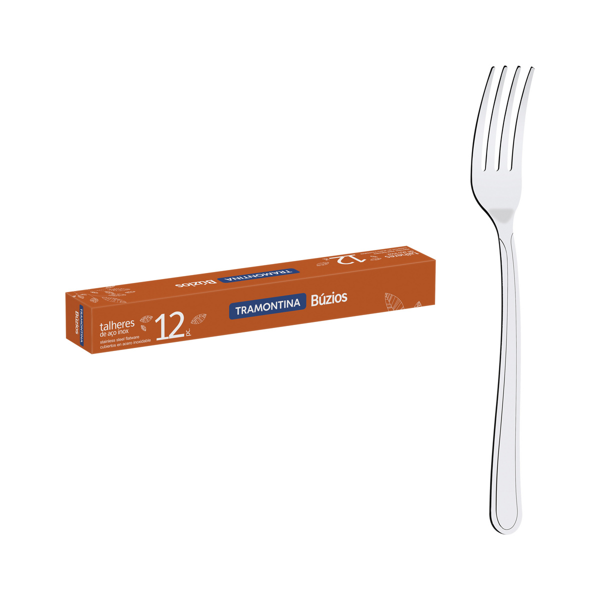 Garfo de Mesa Tramontina Búzios em Aço Inox