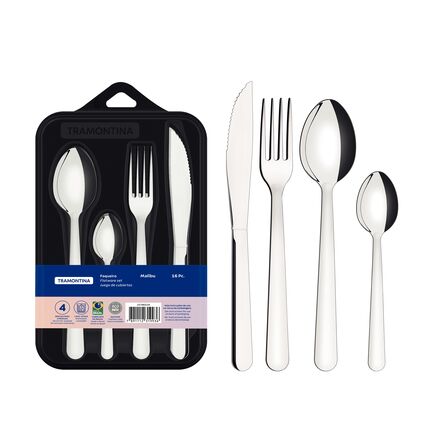 Faqueiro Tramontina Malibu em A&ccedil;o Inox 16 Pe&ccedil;as Cor Inox - SKU 23798029
