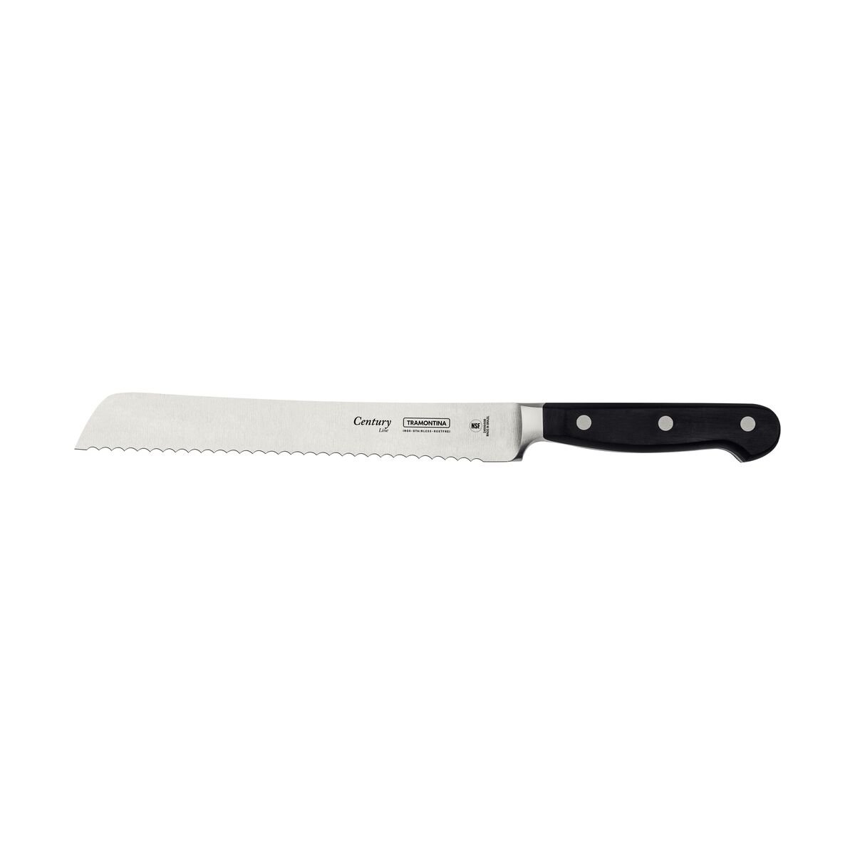 Tramontina Century 8" Bread knife with Stainless-Steel Blade and Black Polycarbonate Handle