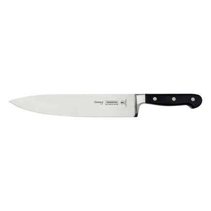 Faca Chef Tramontina Century com L&acirc;mina em A&ccedil;o Inox e Cabo em Policarbonato e Fibra de Vidro 10" Cor Preto - SKU 24011010 - 1