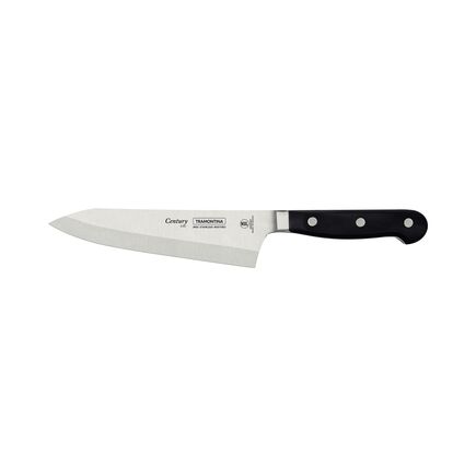Faca para Fatiar e Picar Tramontina Century com L&acirc;mina em A&ccedil;o Inox e Cabo de Policarbonato e Fibra de Vidro 7" Cor Preto - SKU 24025007