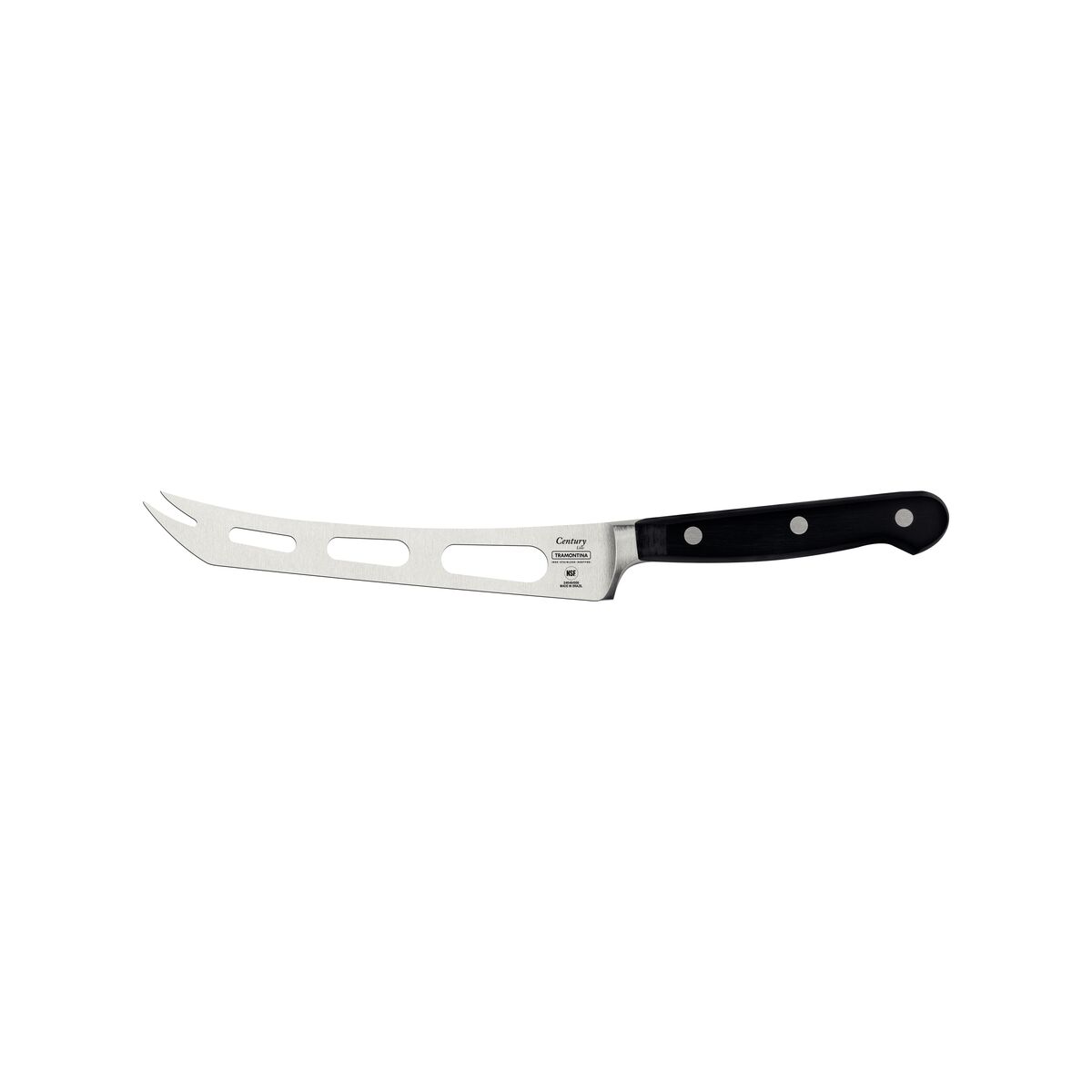 Tramontina Century 6" Cheese knife with Stainless-Steel Blade and Black Polycarbonate Handle