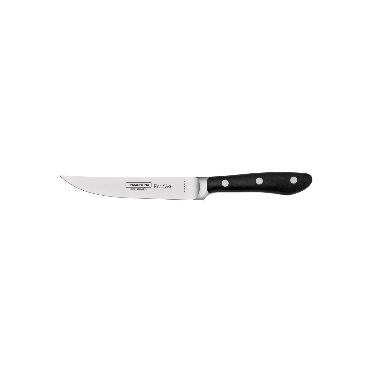 Faca para Churrasco e Frutas Tramontina Prochef com L&acirc;mina em A&ccedil;o Inox e Cabo de Policarbonato e Fibra de Vidro com Fio Liso 5" Cor Preto - SKU 24153005 - 1 image number 0