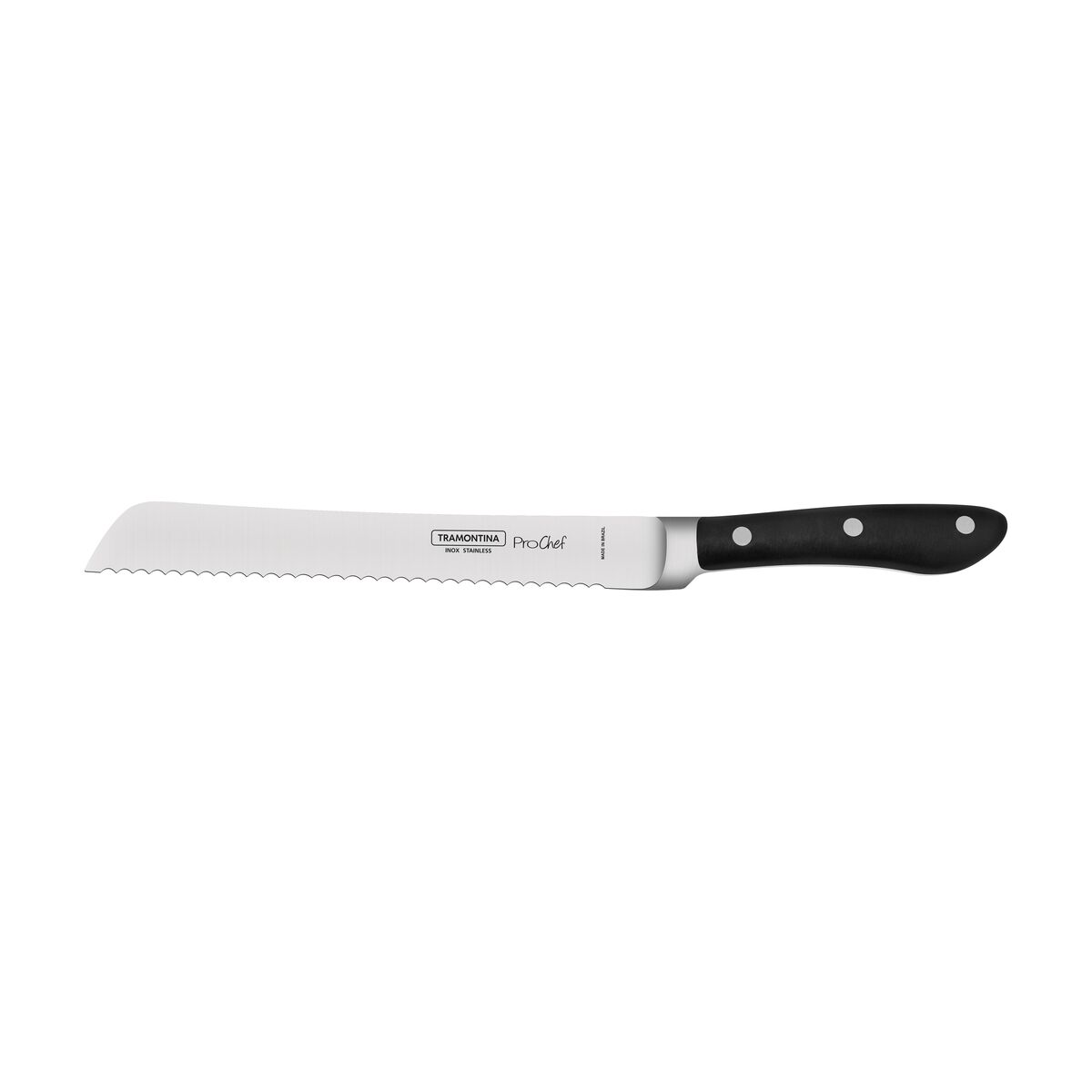 Faca para P&atilde;o Tramontina Prochef com L&acirc;mina em A&ccedil;o Inox e Cabo de Policarbonato com Fibra de Vidro 8" Cor Preto - SKU 24159008 - 1 image number 0