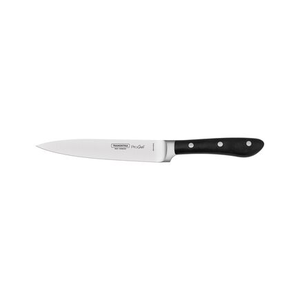 Faca Utility Tramontina Prochef com L&acirc;mina em A&ccedil;o Inox e Cabo de Policarbonato com Fibra de Vidro 6" Cor Preto - SKU 24160006 - 1