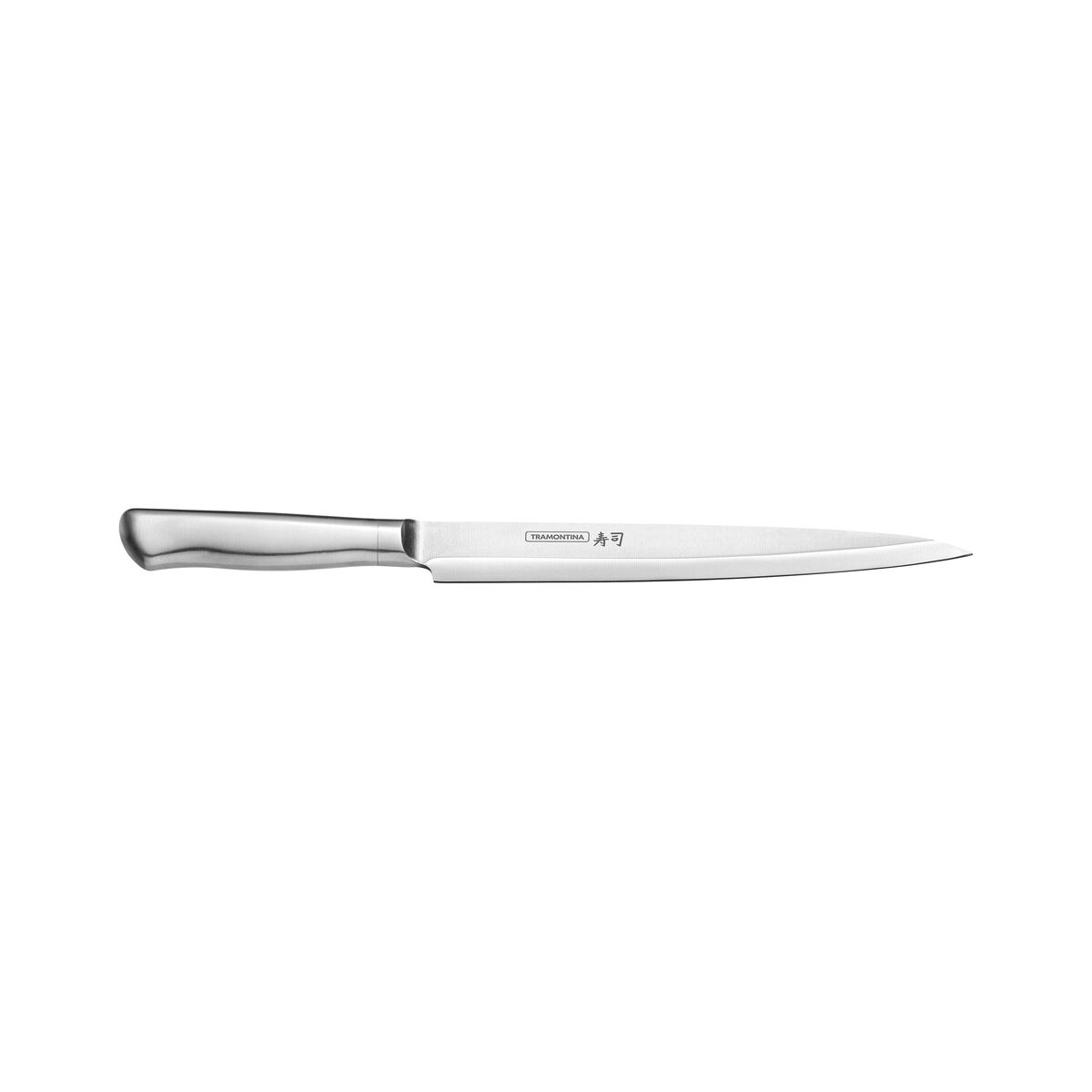 Tramontina Sushi Diamond 9" stainless steel yanagiba knife with stainless steel handle