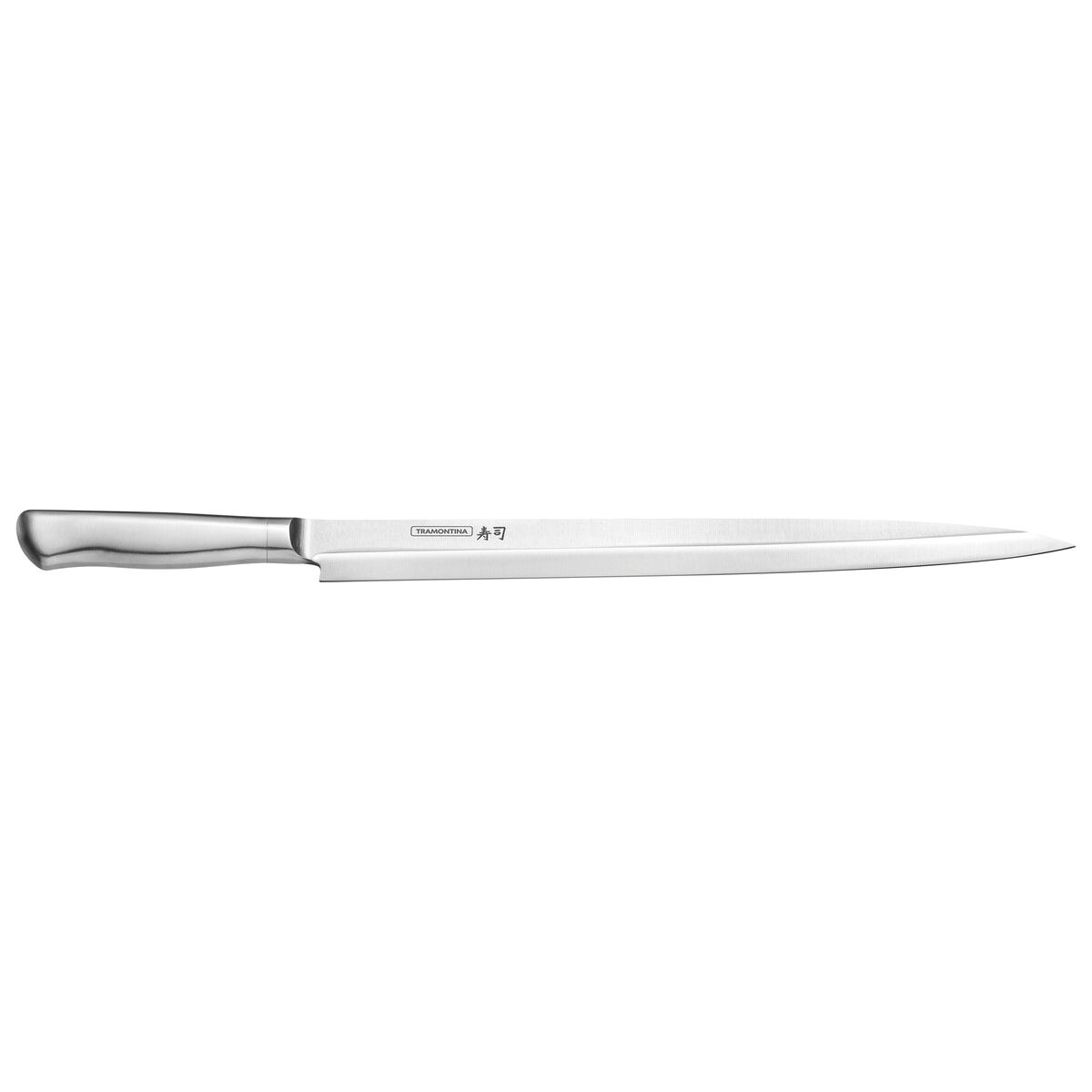 Tramontina Sushi Diamond 13" stainless steel yanagiba knife with stainless steel handle