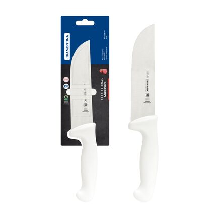 Faca para Carne 6" Tramontina Profissional com Lâmina em Aço Inox e Cabo de Polipropileno Branco
