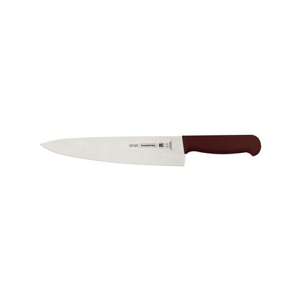 Faca para Carne Tramontina Profissional com Lâmina em Aço Inox e Cabo de Polipropileno Marrom com Proteção Antimicrobiana 10"
