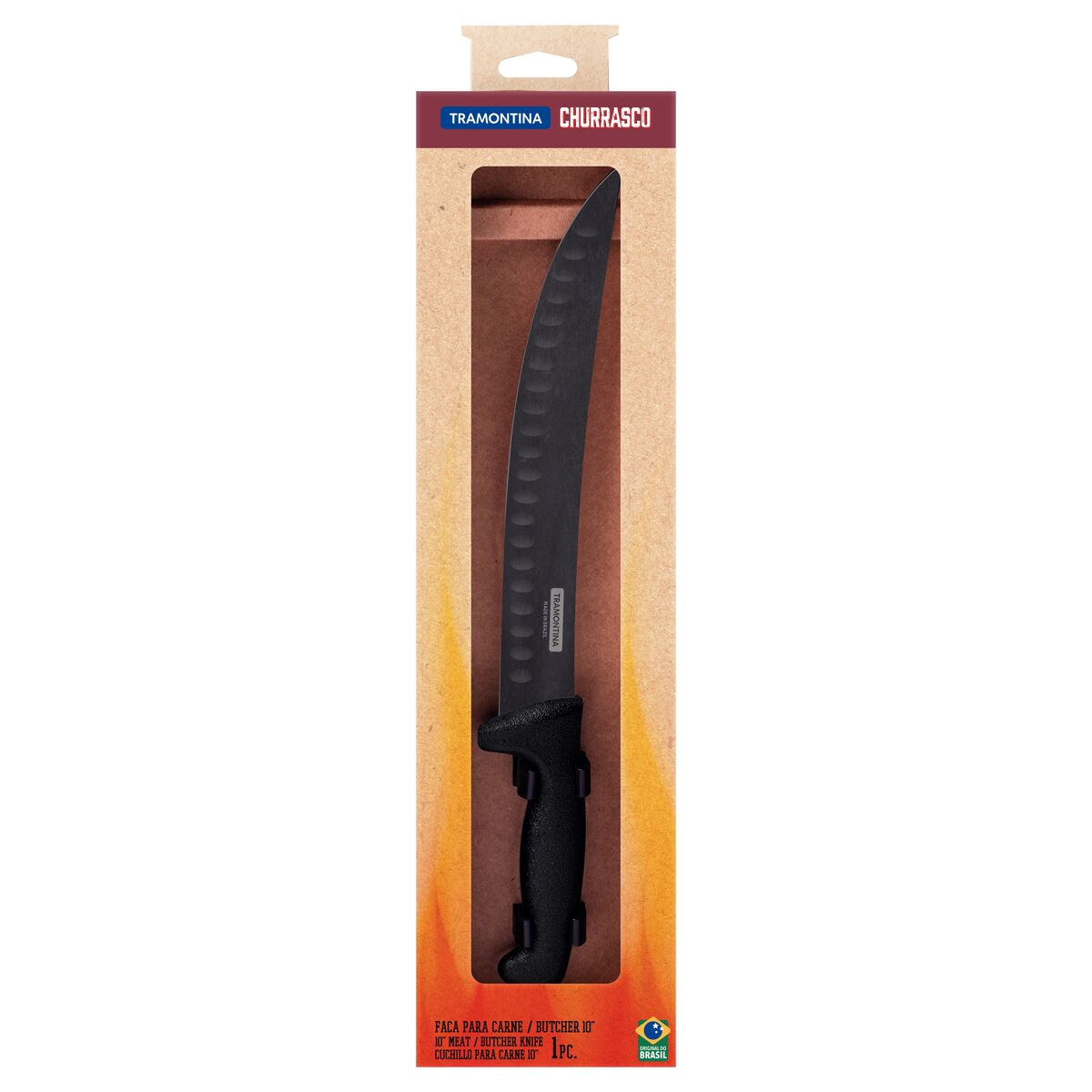 Faca para Carne Tramontina Profissional Master com L&acirc;mina de A&ccedil;o Inox e Cabo de Polipropileno Preto 10" Cor Preto - SKU 24657000 - 2 image number 1