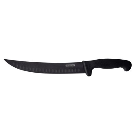 Faca para Carne Tramontina Profissional Master com L&acirc;mina de A&ccedil;o Inox e Cabo de Polipropileno Preto 10" Cor Preto - SKU 24657000