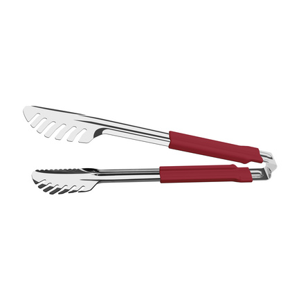 Pegador Tramontina Utilit&agrave; em A&ccedil;o Inox com Cabo Emborrachado Vermelho 28 cm Cor Vermelho - SKU 25075170 - 1