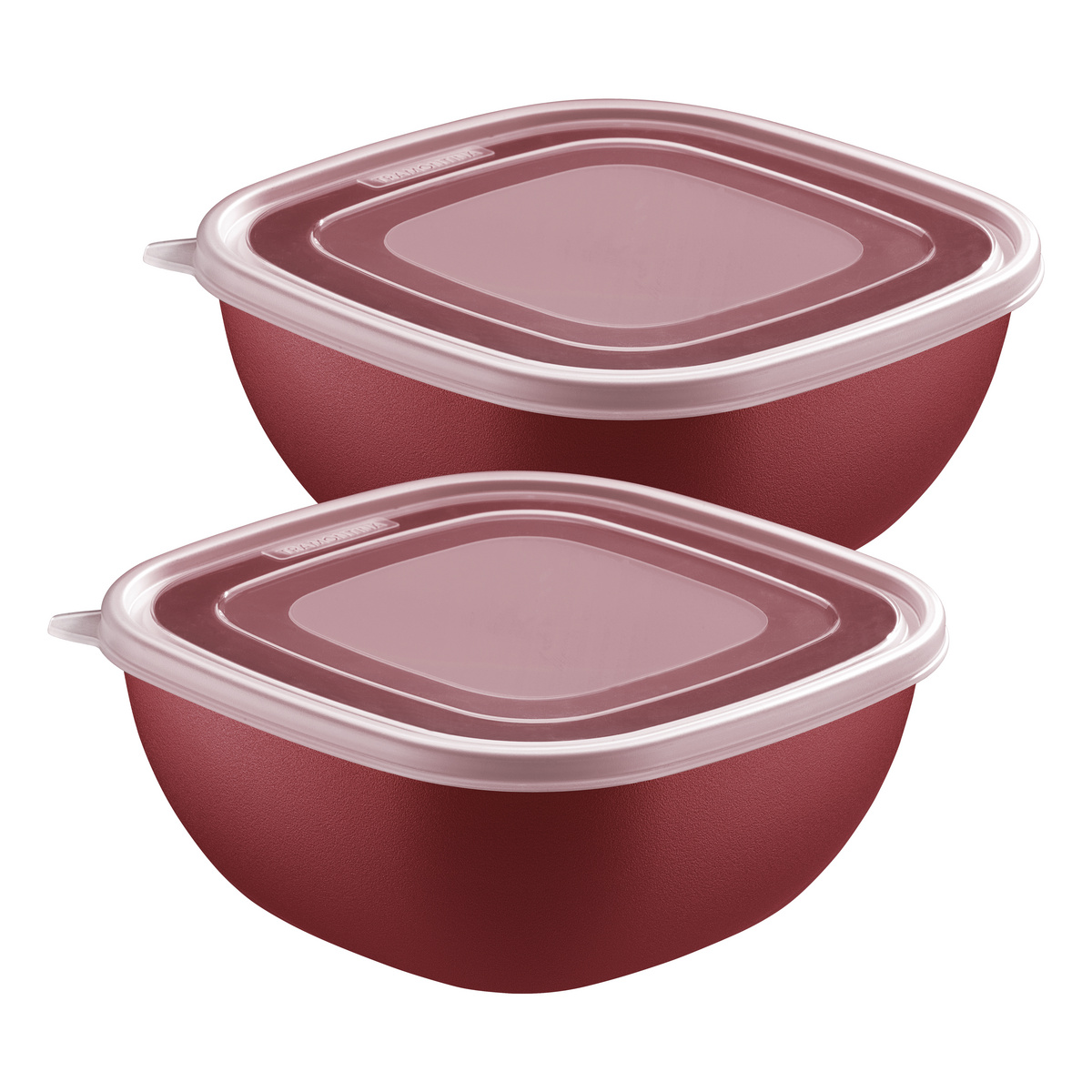 Jogo de Potes Tramontina MixColor em Polipropileno Vermelho com Tampa Transparente 2L 2 Pe&ccedil;as Cor Vermelho - SKU 25098704 - 1 image number 0