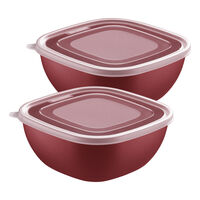 Jogo de Potes Tramontina MixColor em Polipropileno Vermelho com Tampa Transparente 2L 2 Pe&ccedil;as Cor Vermelho - SKU 25098704 - 1 image number 0