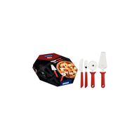 Tramontina Pizza Set with Stainless Steel Blades and Red Polypropylene Handles, 14 pieces