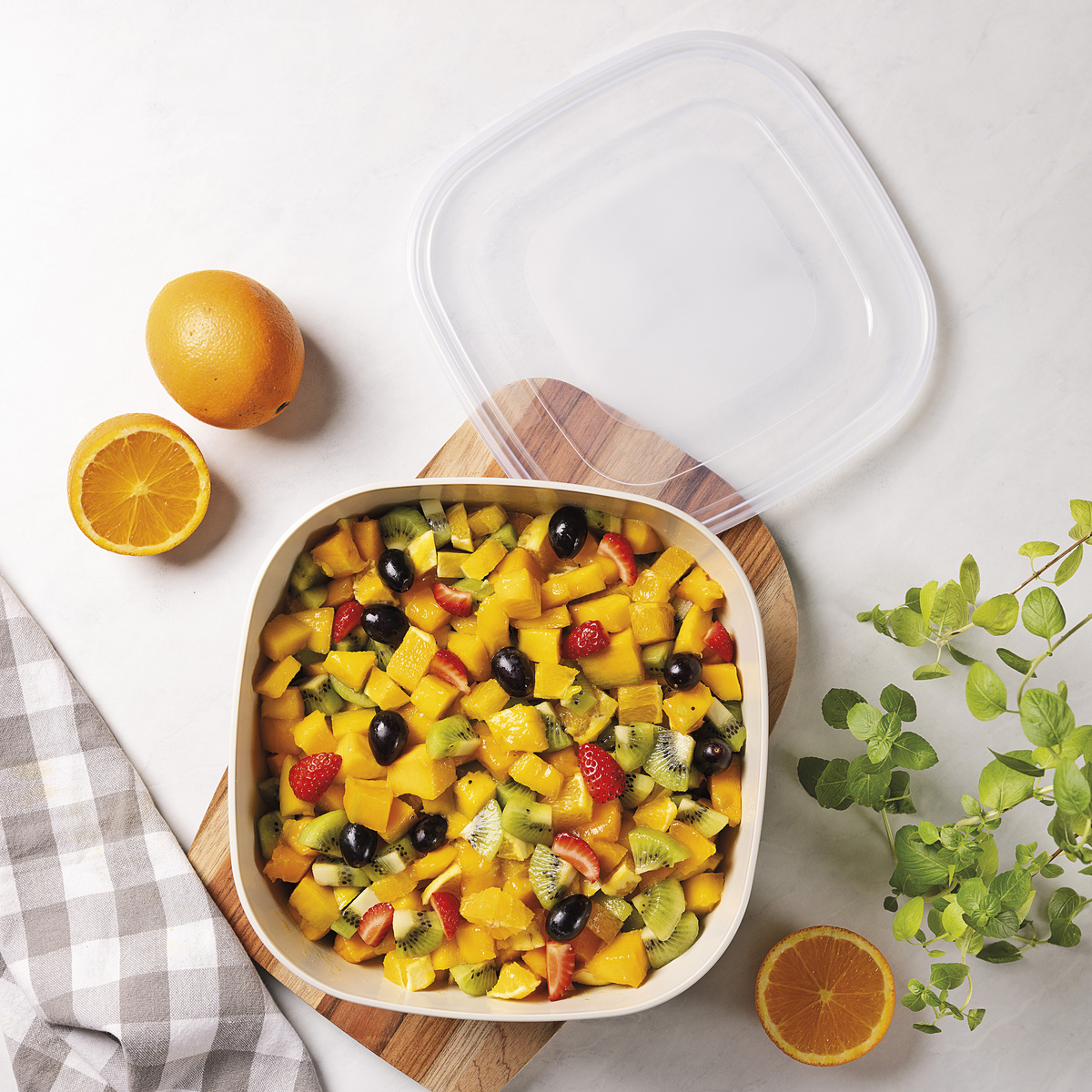 Pote Tramontina MixColor em Polipropileno Misto com Tampa Transparente 4 L