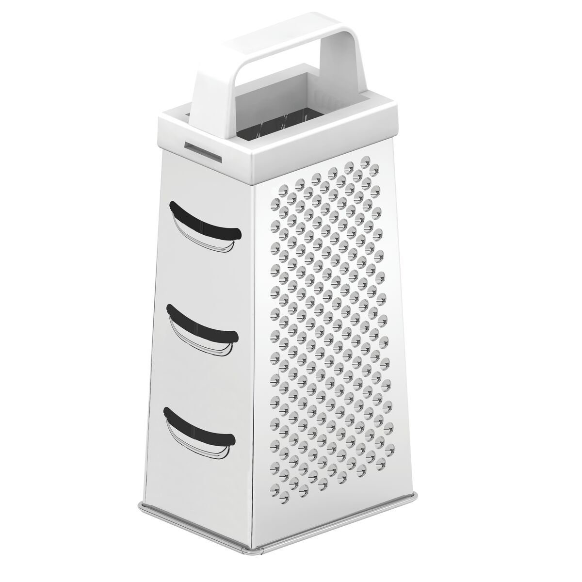 Tramontina Utilitá 4-Sided Stainless-Steel Grater with White ABS Handle