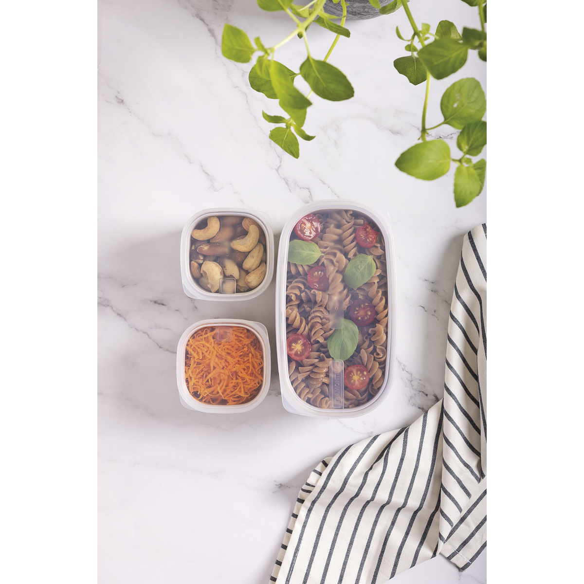 Jogo de Potes Tramontina MixColor em Polipropileno Algodão com Tampa Transparente 7 Peças Cor Cinza - SKU 25499309 - 3 image number 2