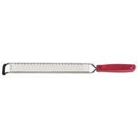Tramontina Utilitá Stainless Steel Grater with Polypropylene Handle and Red Nonslip Rubber Base