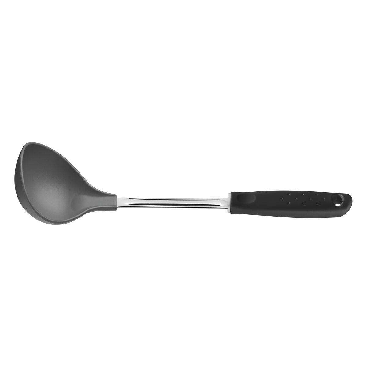 Juego de Utensilios Tramontina Utilità en Acero Inoxidable con Mangos de Polipropileno Negro 06 Piezas