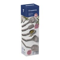 Jogo de Utens&iacute;lios Tramontina Softta em Silicone Cinza 05 Pe&ccedil;as Cor Cinza - SKU 25899600 - 9 image number 8