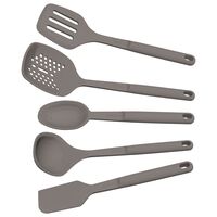 Jogo de Utens&iacute;lios Tramontina Softta em Silicone Cinza 05 Pe&ccedil;as Cor Cinza - SKU 25899600 - 1 image number 0