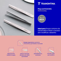 Pin&ccedil;a Tramontina em A&ccedil;o Inox com Ponta Reta - SKU 25967100 - 2 image number 1