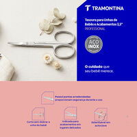 Tesoura de Unha para Beb&ecirc;s e Acabamentos Tramontina em A&ccedil;o Inox 3,5" - SKU 25969103 - 3 image number 2