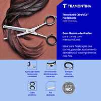 Tesoura Profissional para Cabelo Tramontina em A&ccedil;o Inox com Fio Desbaste 5,5" - SKU 25982005 - 3 image number 2