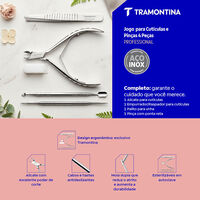 Jogo para Cut&iacute;culas e Pin&ccedil;a Tramontina em A&ccedil;o Inox 4 Pe&ccedil;as - SKU 25999061 - 2 image number 1
