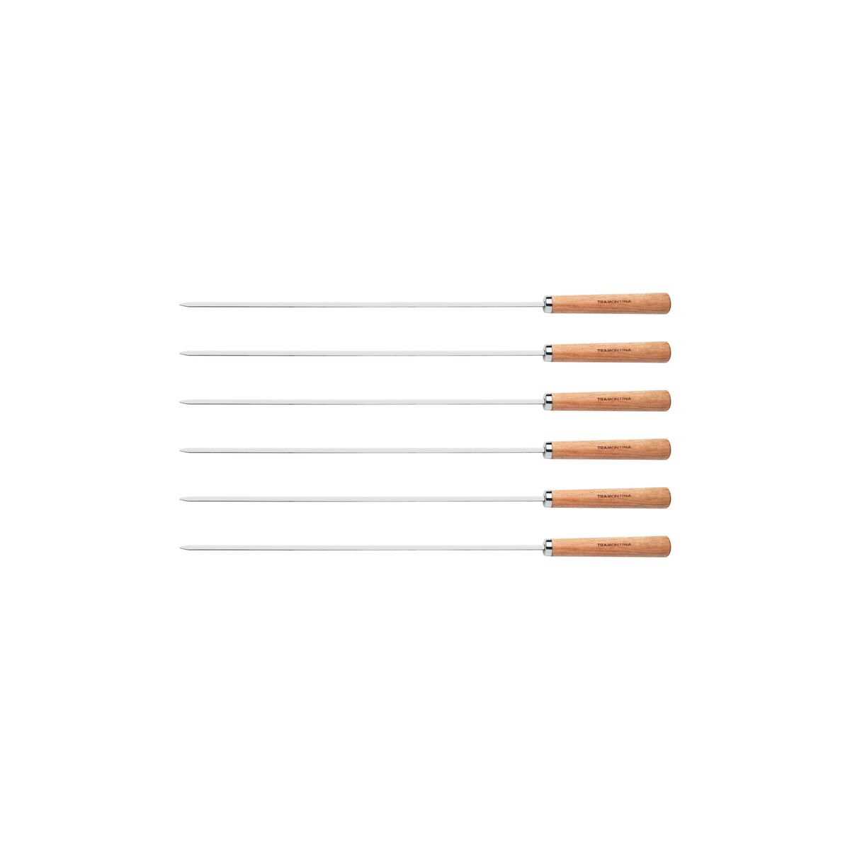 Conjunto de Espetinhos Tramontina em A&ccedil;o Inox com Cabo de Madeira 50 cm 6 Pe&ccedil;as - SKU 26499011 - 1 image number 0