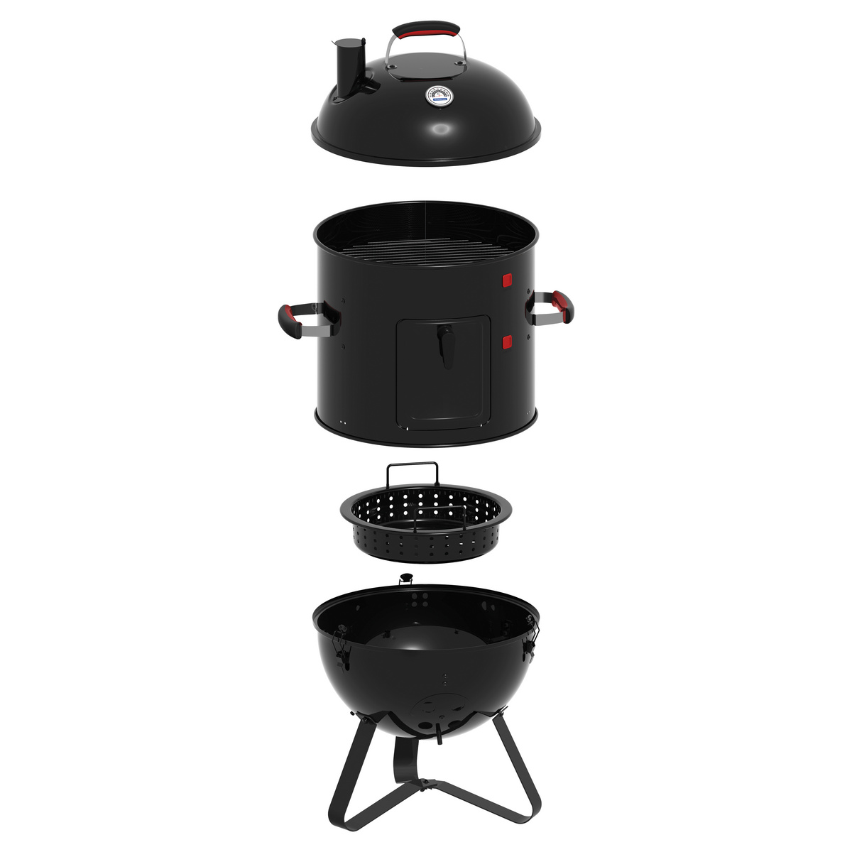 Churrasqueira a Carv&atilde;o Tramontina Smoker TCP-450 3 em 1 - SKU 26500004 - 4 image number 3