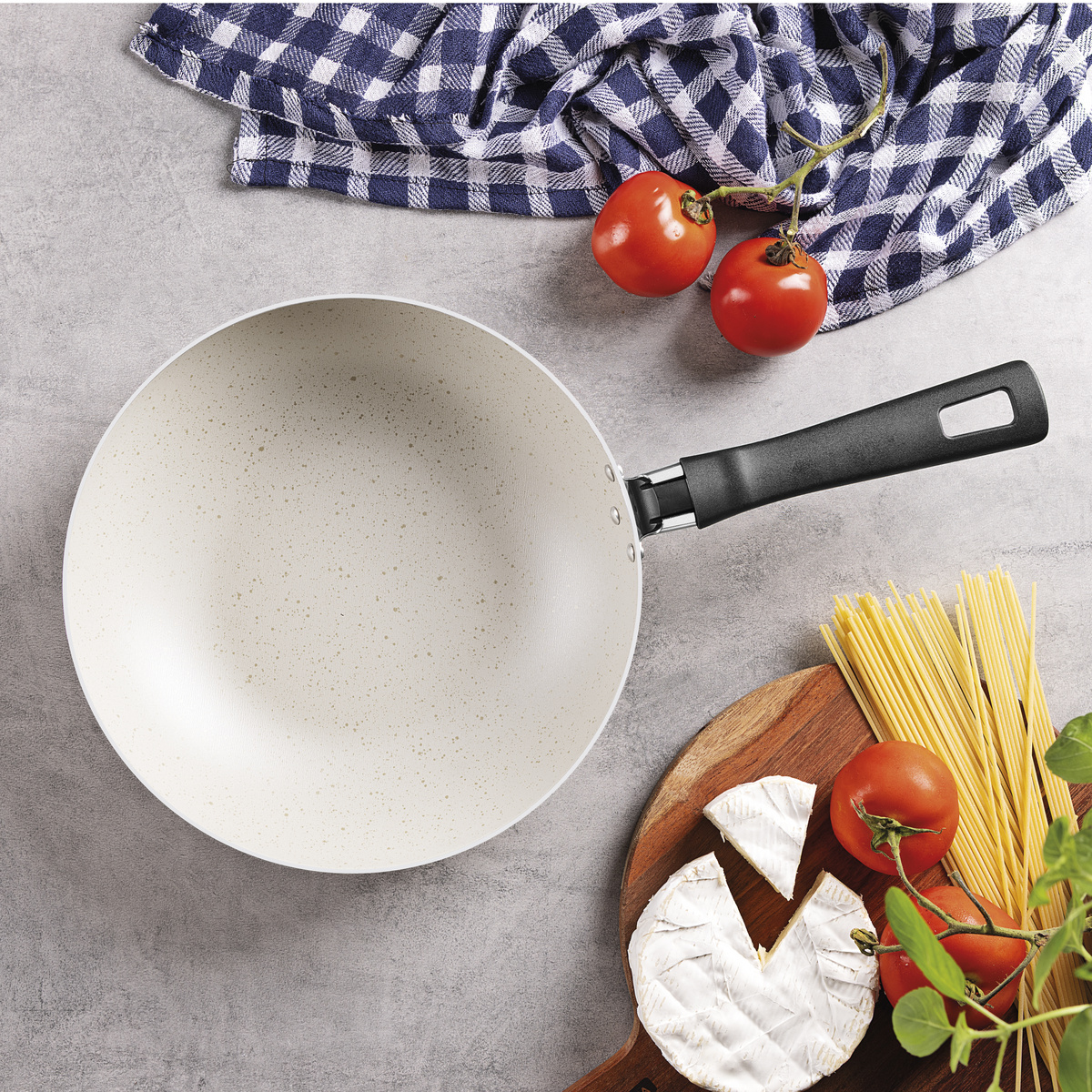 Frigideira Funda Tramontina Loreto em Alum&iacute;nio com Revestimento Interno e Externo em Antiaderente Starflon Max Bege 28 cm 3,3 L - SKU 27805344 - 2 image number 1