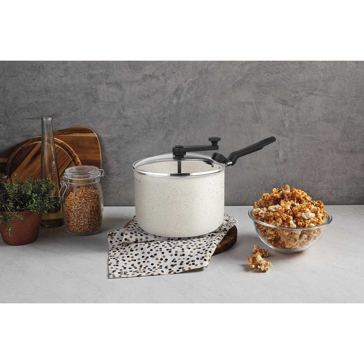 Pipoqueira Tramontina Loreto em Alum&iacute;nio com Revestimento em Antiaderente Starflon Max Bege 20 cm 3,5 L - SKU 27805363 - 4 image number 3