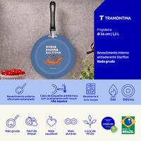 Frigideira Tramontina em Alum&iacute;nio com Revestimento Interno em Antiaderente Starflon Max e Externo Siliconado com Estampa de Pet Cachorro 24 cm 1,2 L - SKU 27812105 - 2 image number 1