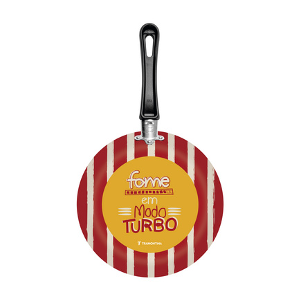Frigideira Tramontina em Alum&iacute;nio com Revestimento Interno em Antiaderente Starflon Max e Externo Siliconado com Estampa Modo Turbo 24 cm 1,2 L - SKU 27812107