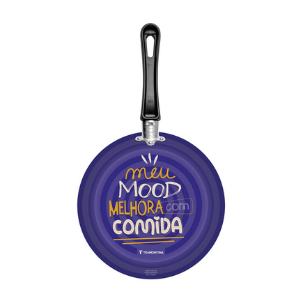 Frigideira Tramontina em Alum&iacute;nio com Revestimento Interno em Antiaderente Starflon Max e Externo Siliconado com Estampa Mood 24 cm 1,2 L - SKU 27812108