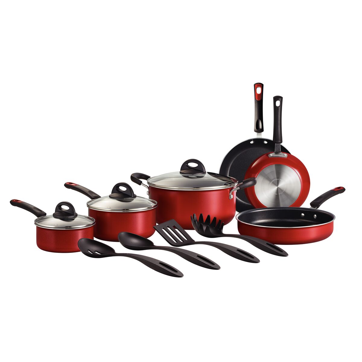 Batería de Cocina Tramontina Aluminio de Alta Gama 22 Piezas Roja