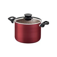 Caldeir&atilde;o Tramontina Paris em Alum&iacute;nio com Revestimento Interno e Externo em Antiaderente Starflon Max Vermelho com Tampa de Vidro 18 cm 3,1 L Cor Vermelho - SKU 28530718 - 1 image number 0