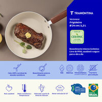 Frigideira Tramontina Veronese em Alum&iacute;nio Reciclado com Revestimento Interno Cer&acirc;mico e Externo Siliconado Argila 24 cm 1,2 L - SKU 28620424 - 3 image number 2