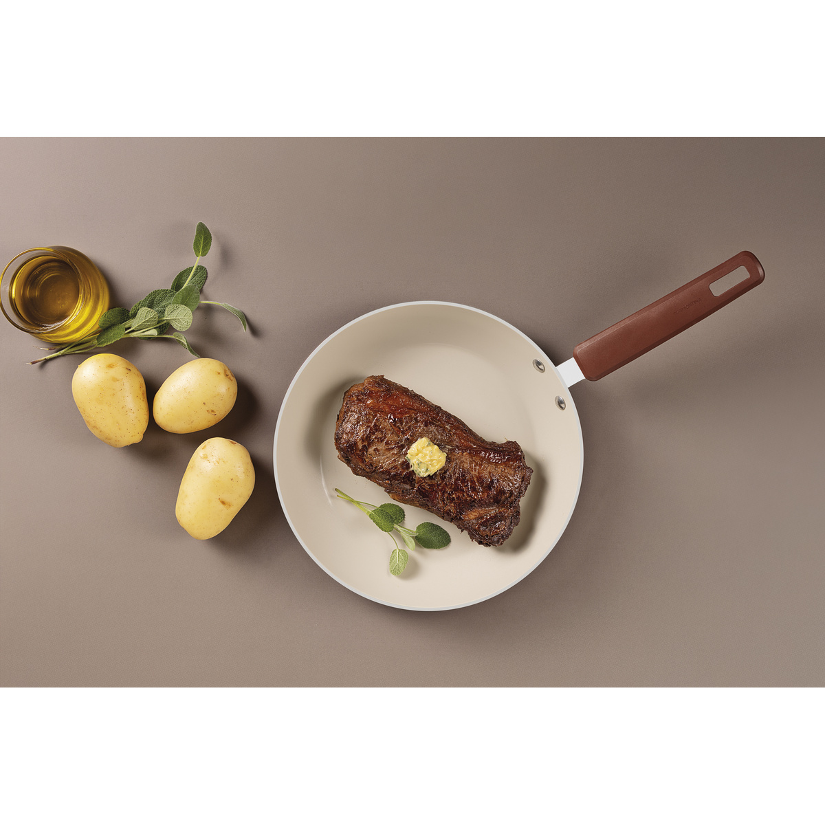 Frigideira Tramontina Veronese em Alum&iacute;nio Reciclado com Revestimento Interno Cer&acirc;mico e Externo Siliconado Argila 24 cm 1,2 L - SKU 28620424 - 4 image number 3