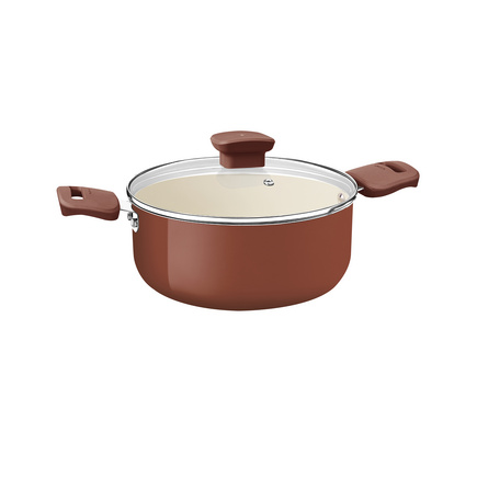 Ca&ccedil;arola Tramontina Veronese em Alum&iacute;nio Reciclado com Revestimento Interno Cer&acirc;mico e Externo Siliconado Argila 24 cm 4,8 L - SKU 28623424 - 1