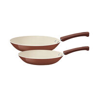 Jogo de Frigideiras Tramontina Veronese em Alum&iacute;nio Reciclado com Revestimento Interno Cer&acirc;mico e Externo Siliconado Argila 2 Pe&ccedil;as - SKU 28699415 - 1 image number 0