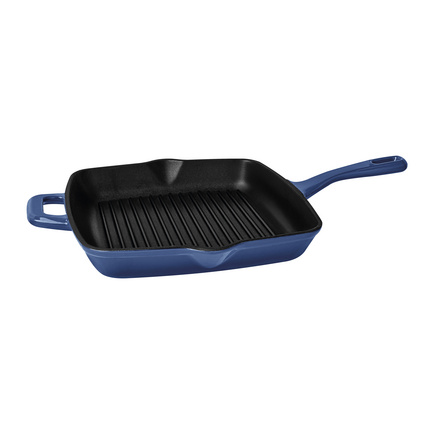 Bistequeira Tramontina Ampezzo em Ferro Fundido com Revestimento Interno e Externo Esmaltado Azul 27 cm 2,4 L Cor Azul - SKU 28750127