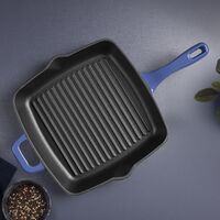 Bistequeira Tramontina Ampezzo em Ferro Fundido com Revestimento Interno e Externo Esmaltado Azul 27 cm 2,4 L Cor Azul - SKU 28750127 - 5 image number 4